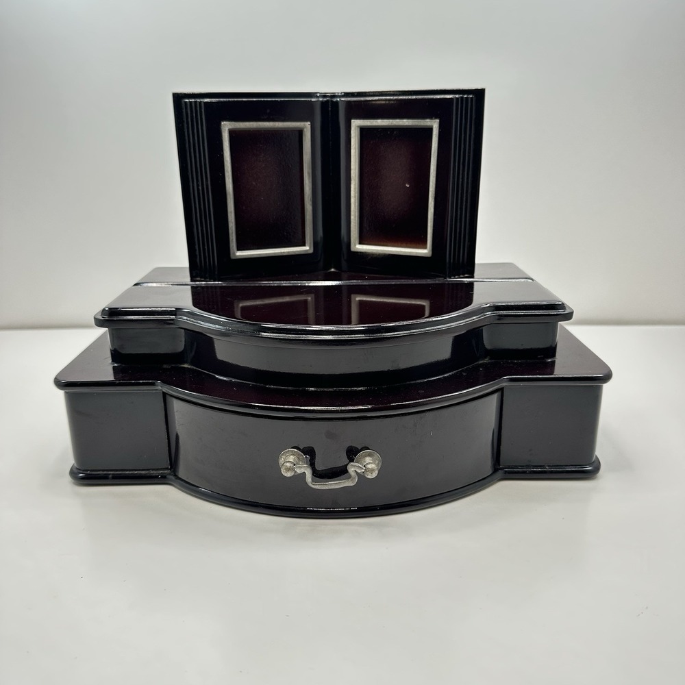 Jewelry Music Box That Plays Memory From Cats 2 Compartments and Picture Frames